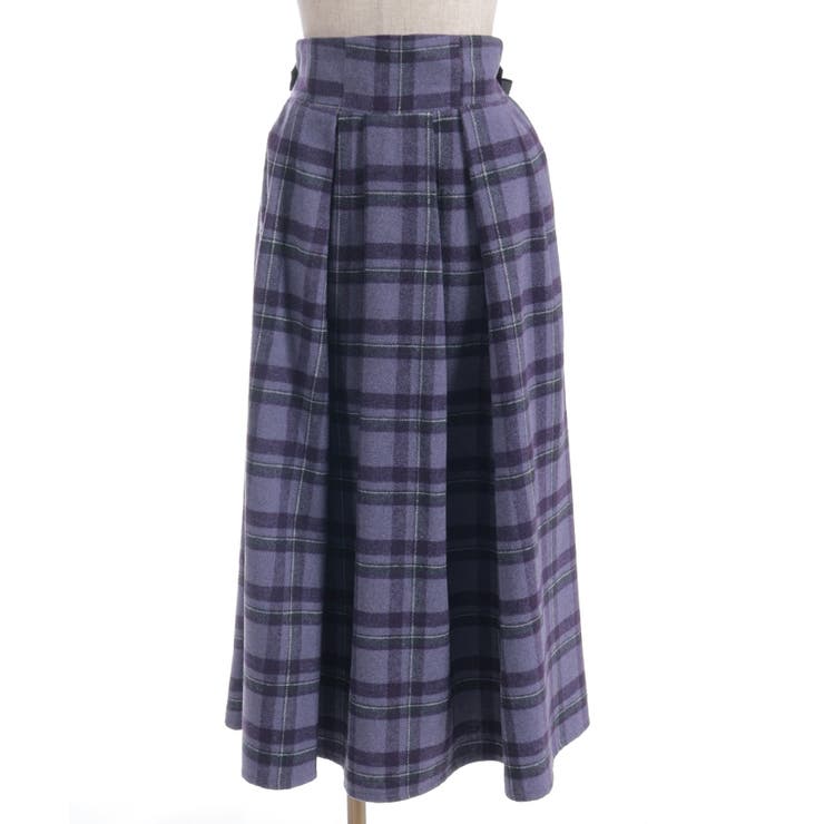 起毛チェック柄ロングスカート | axes femme | 詳細画像26 