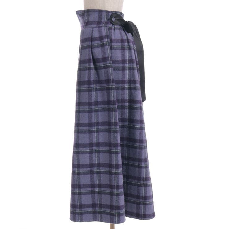 起毛チェック柄ロングスカート | axes femme | 詳細画像27 