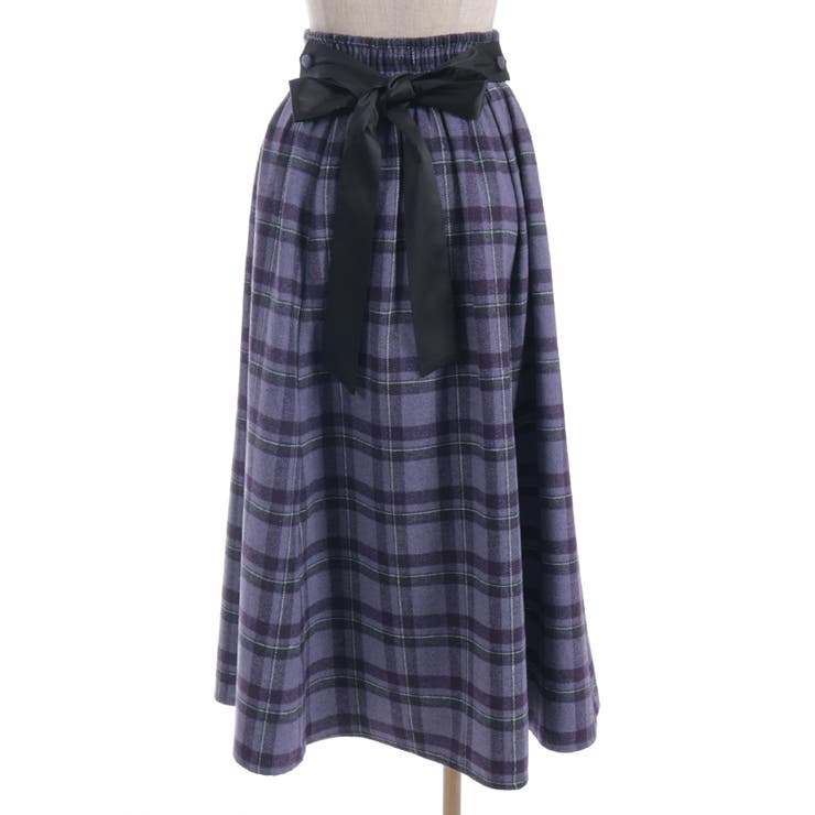 起毛チェック柄ロングスカート | axes femme | 詳細画像28 