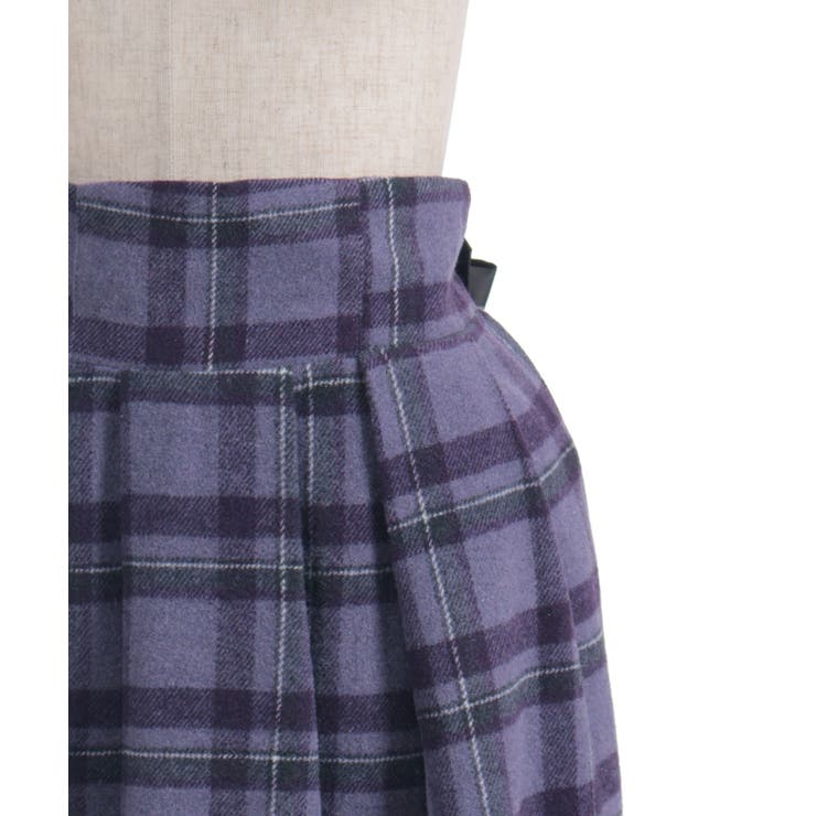 起毛チェック柄ロングスカート | axes femme | 詳細画像29 