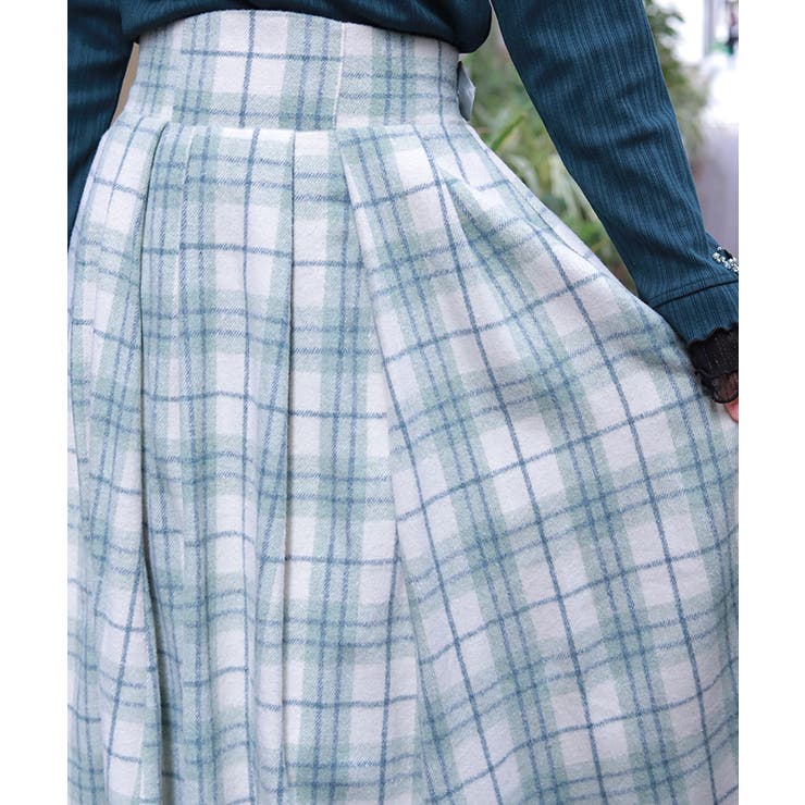 起毛チェック柄ロングスカート | axes femme | 詳細画像7 