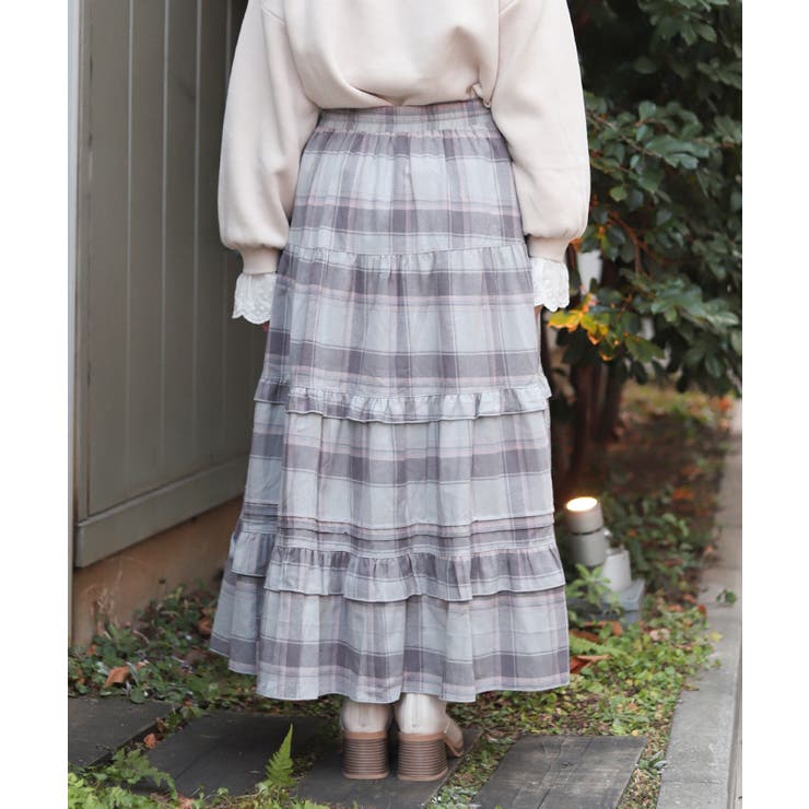 チェックティアードスカート | axes femme | 詳細画像3 