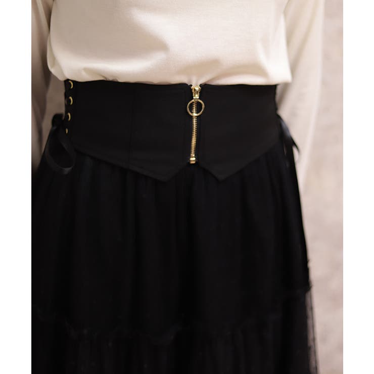 ベルト付チュールスカート | axes femme | 詳細画像15 