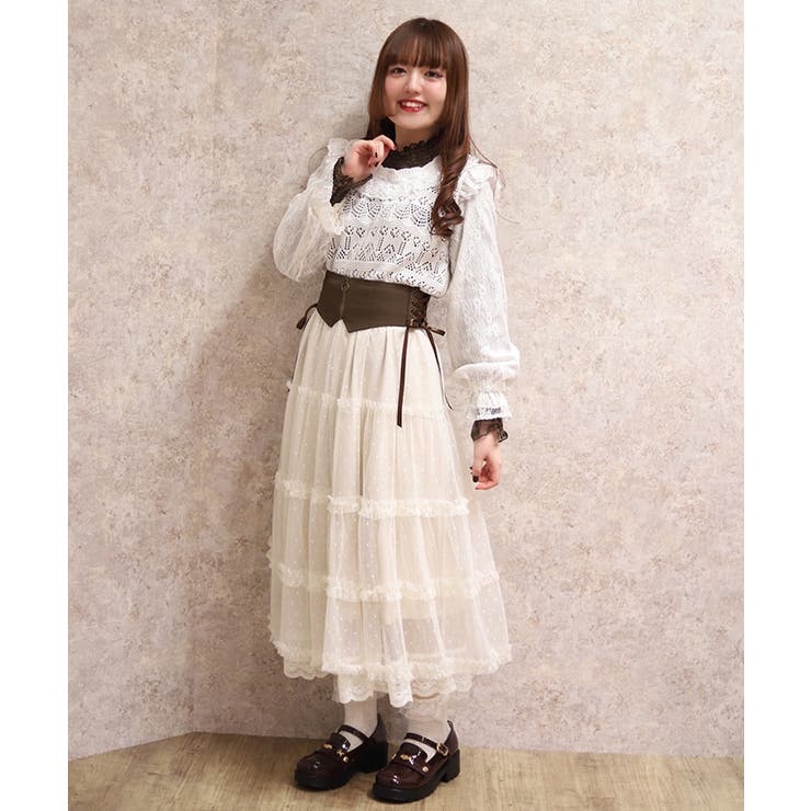 ベルト付チュールスカート | axes femme | 詳細画像17 