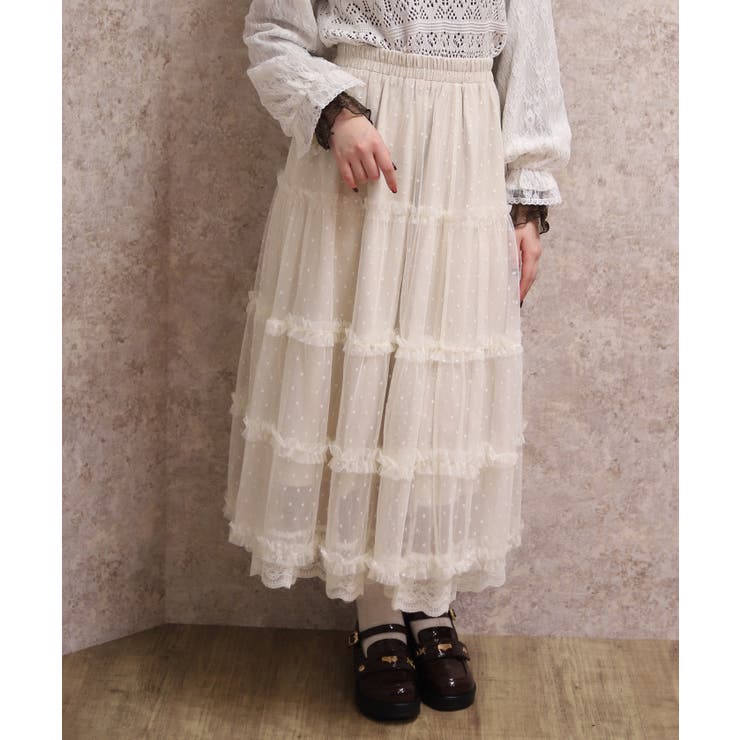 ベルト付チュールスカート | axes femme | 詳細画像7 