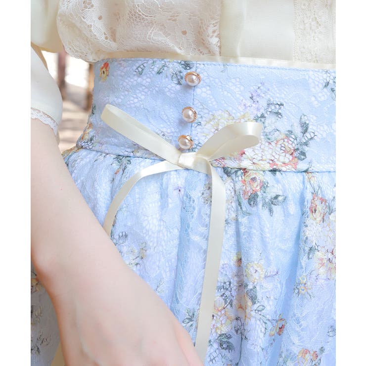 レース×ブーケスカート | axes femme | 詳細画像5 