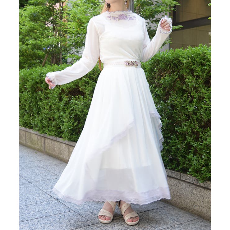 配色レース楊柳フリルスカート | axes femme | 詳細画像5 