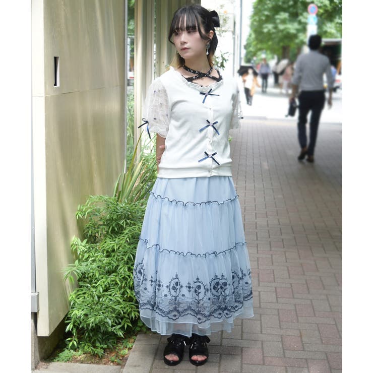 ローズ刺繍×チュールスカート | axes femme | 詳細画像10 