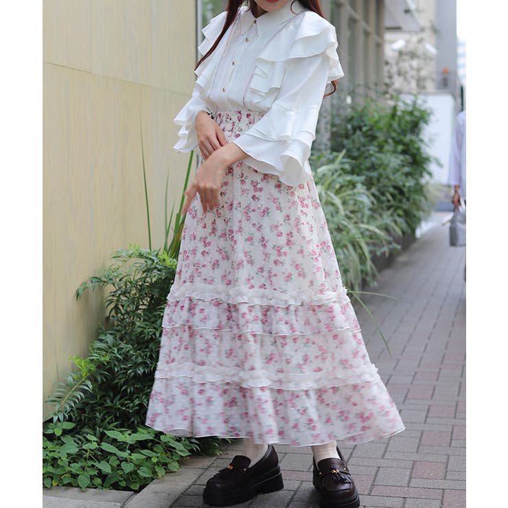 ミニローズプリントスカート | axes femme | 詳細画像5 