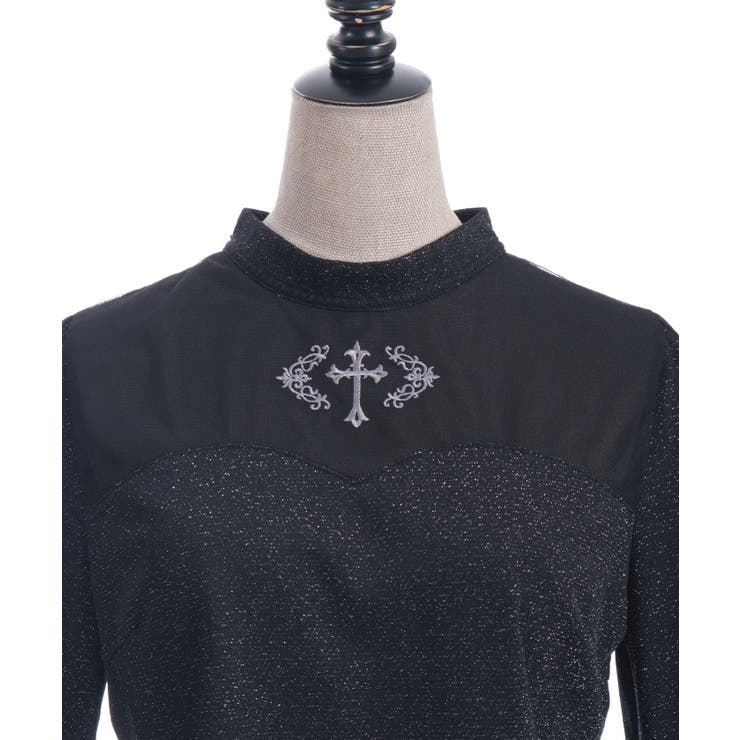 クロス刺繍ラメカットトップス | axes femme | 詳細画像25 