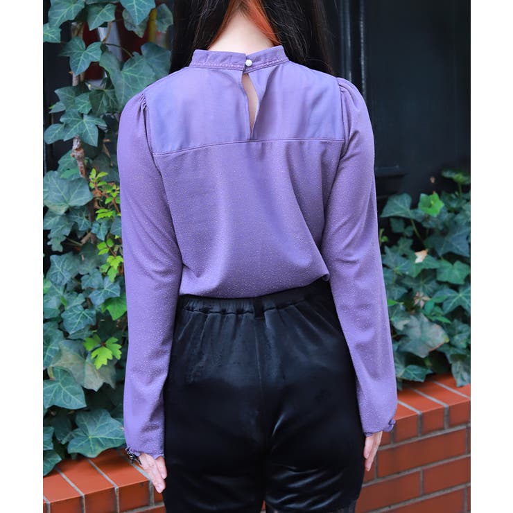 クロス刺繍ラメカットトップス | axes femme | 詳細画像3 