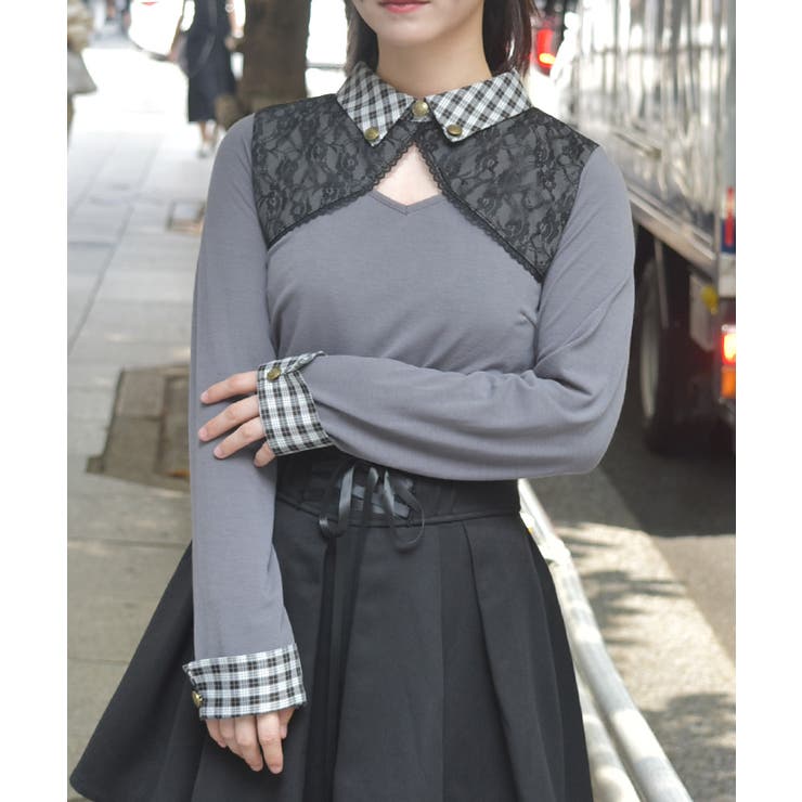 グレー | 襟付きトップス | axes femme