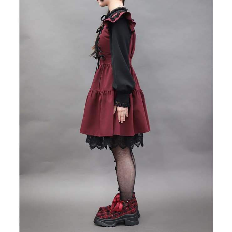 クロスレースフリルミニワンピース | axes femme | 詳細画像2 