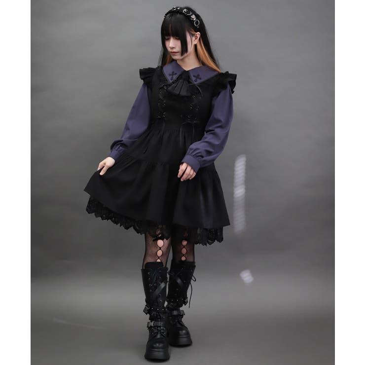 クロスレースフリルミニワンピース | axes femme | 詳細画像4 