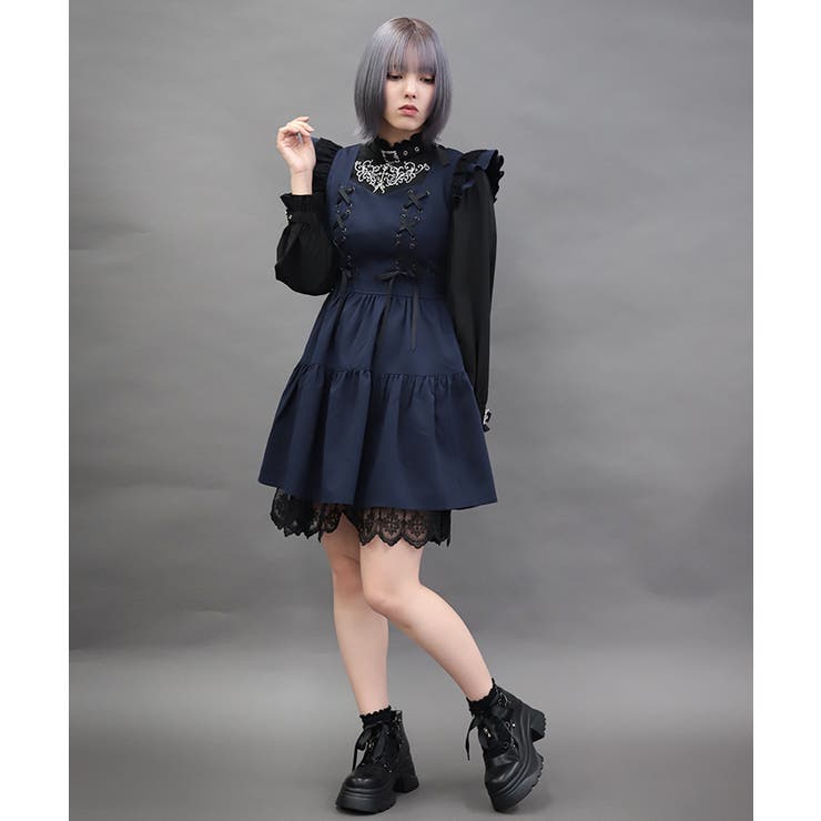 クロスレースフリルミニワンピース | axes femme | 詳細画像8 