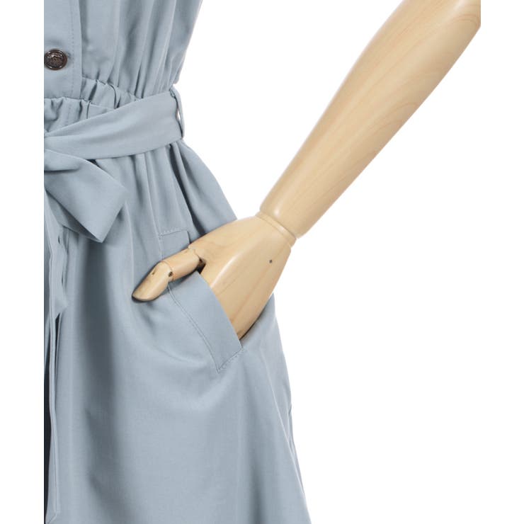 トレンチデザインノースリOP[品番：IGAW0003218]｜axes femme