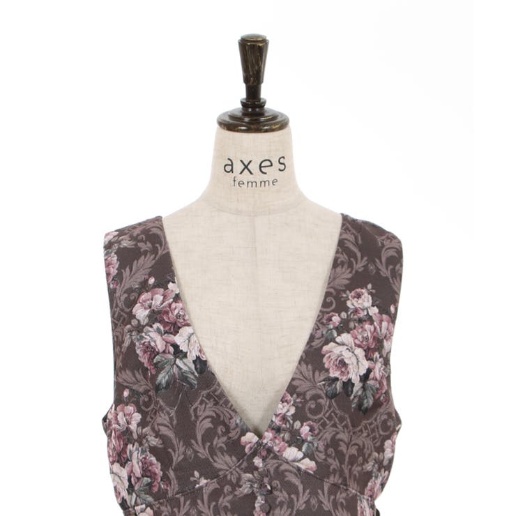 クラシックローズ柄ジャンスカ[品番：IGAW0002777]｜axes femme