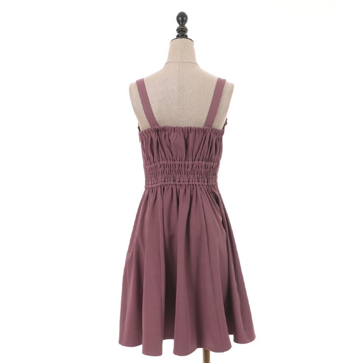 レースアップミニキャミワンピ[品番：IGAW0004138]｜axes femme