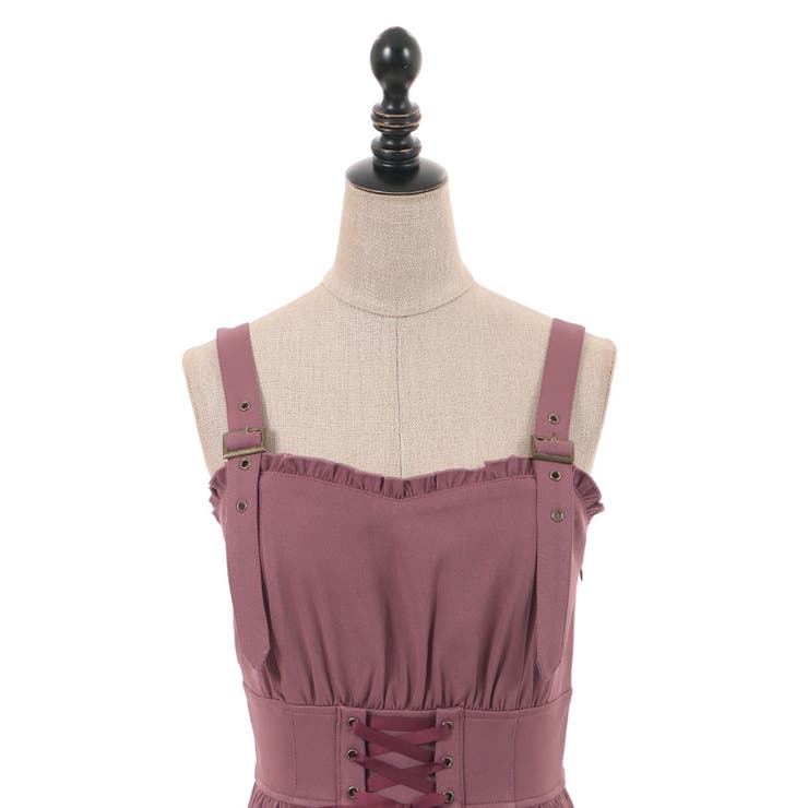 レースアップミニキャミワンピ[品番：IGAW0004138]｜axes femme