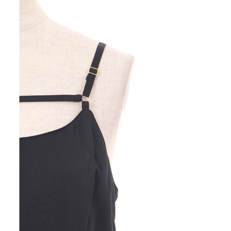 axes femme フリル キャミワンピース チュニック ビット付フリルキャミワンピ[品番：IGAW0004080]｜axes femme