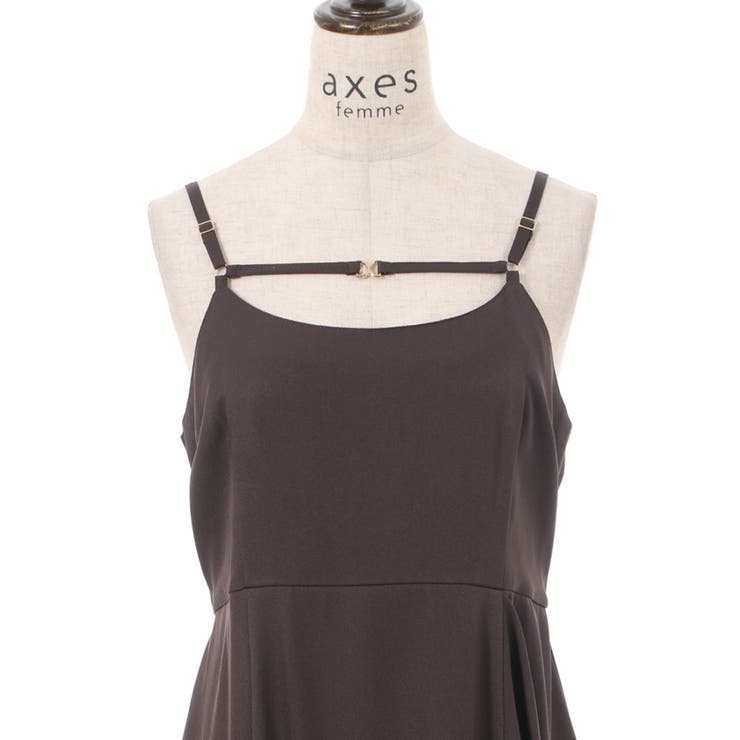 axes femme フリル キャミワンピース チュニック ビット付フリルキャミワンピ[品番：IGAW0004080]｜axes femme