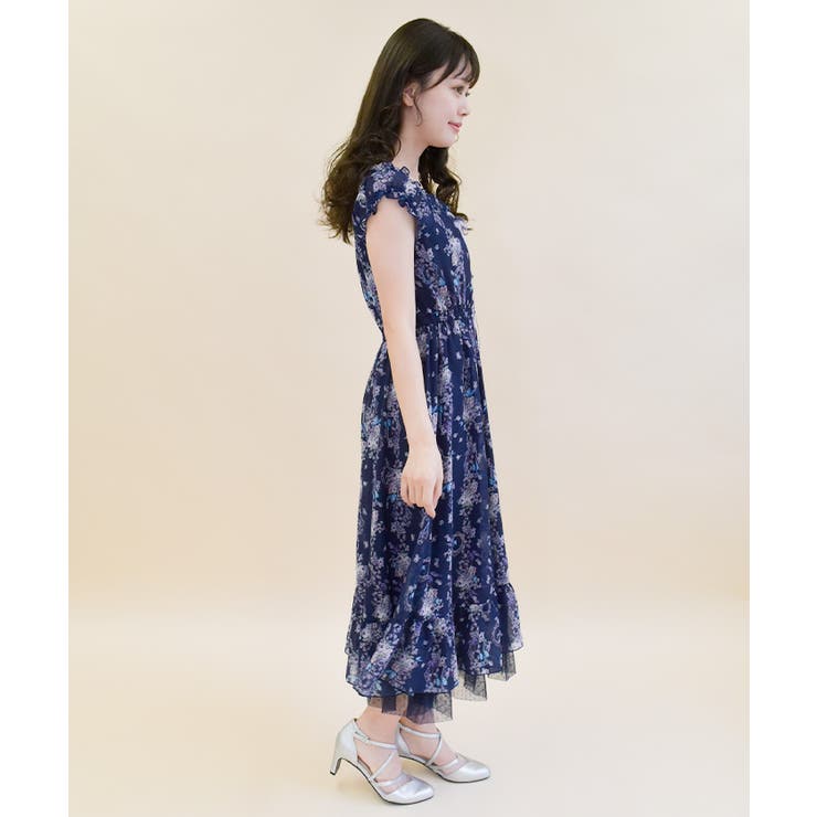 パピヨンローズ柄編上ワンピース[品番：IGAW0005213]｜axes femme 