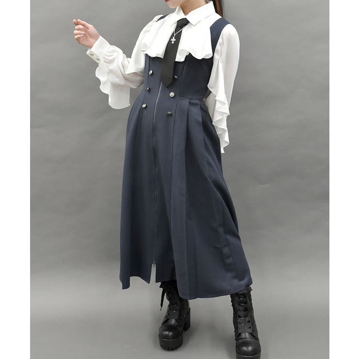 ベストデザインロングワンピース[品番：IGAW0005807]｜axes femme