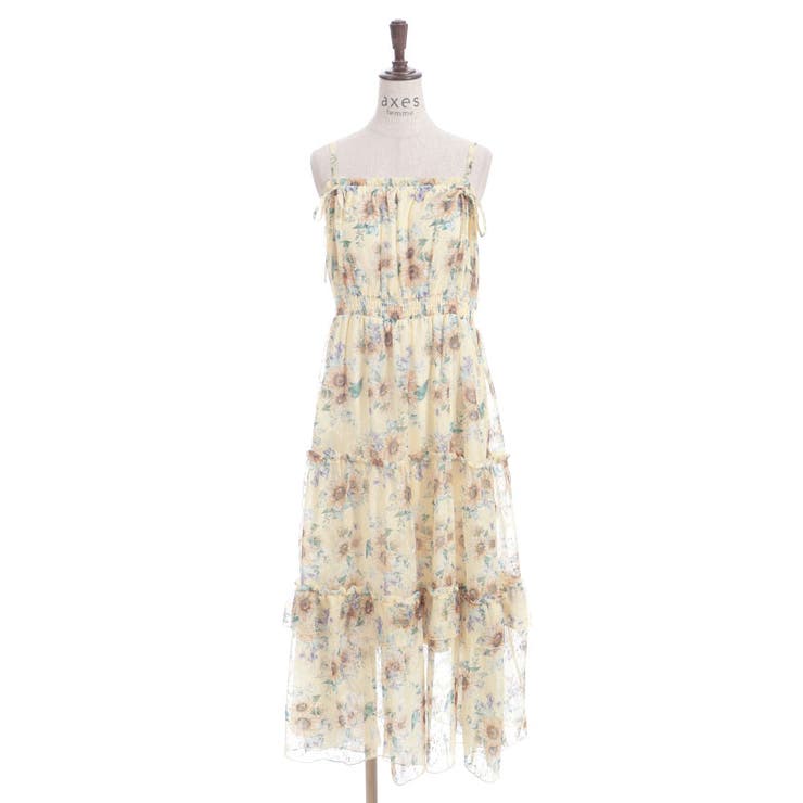ひまわり柄キャミワンピース[品番：IGAW0006508]｜axes femme