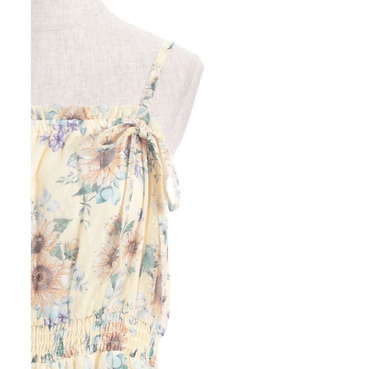 ひまわり柄キャミワンピース[品番：IGAW0006508]｜axes femme