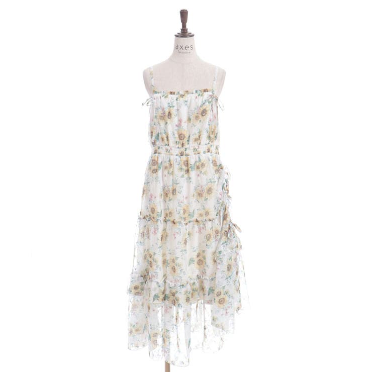 ひまわり柄キャミワンピース[品番：IGAW0006508]｜axes femme