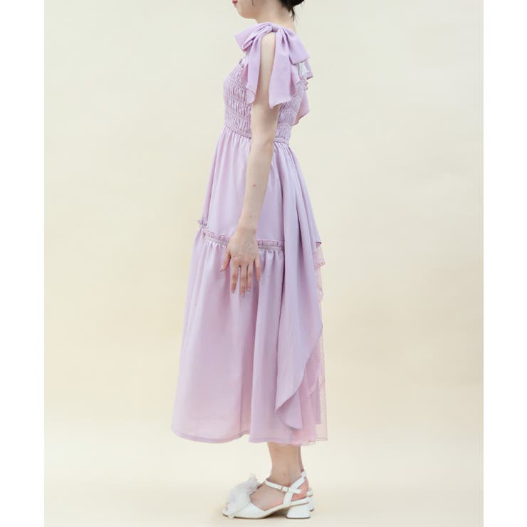 バックフリルロングワンピース | axes femme | 詳細画像2 