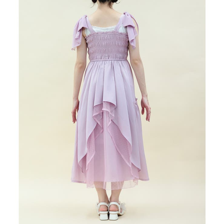 バックフリルロングワンピース | axes femme | 詳細画像3 