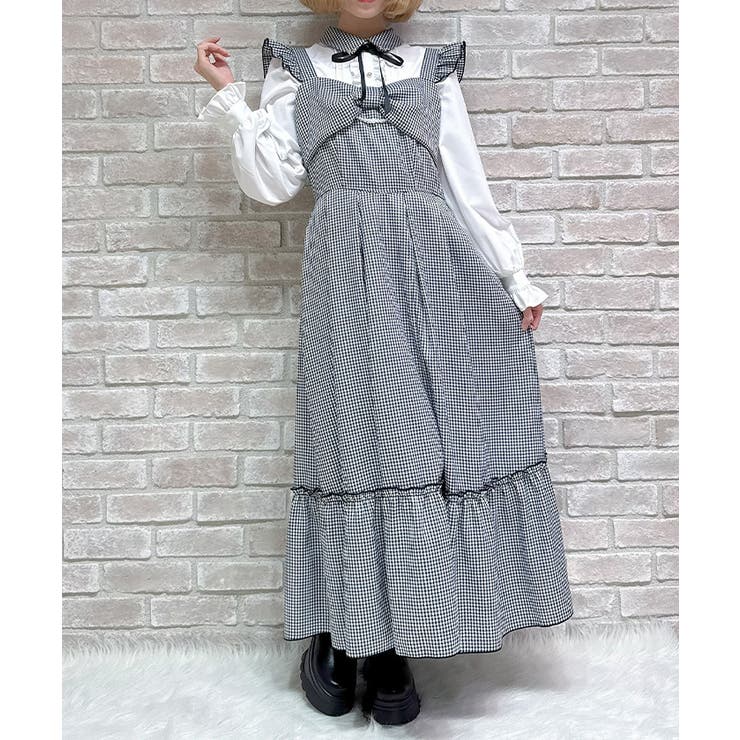 黒 | リボンデザインロングジャンスカ | axes femme