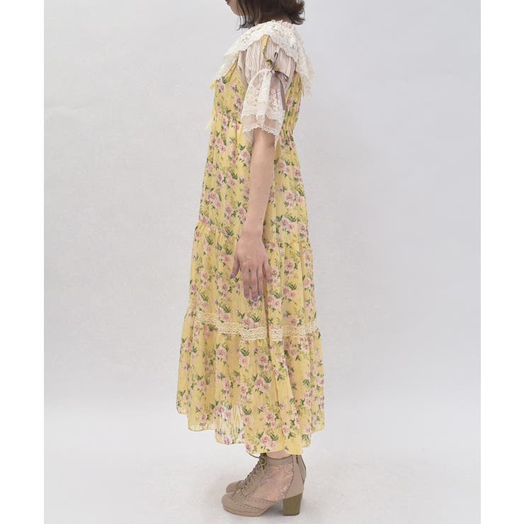 花柄ティアードキャミワンピース | axes femme | 詳細画像2 