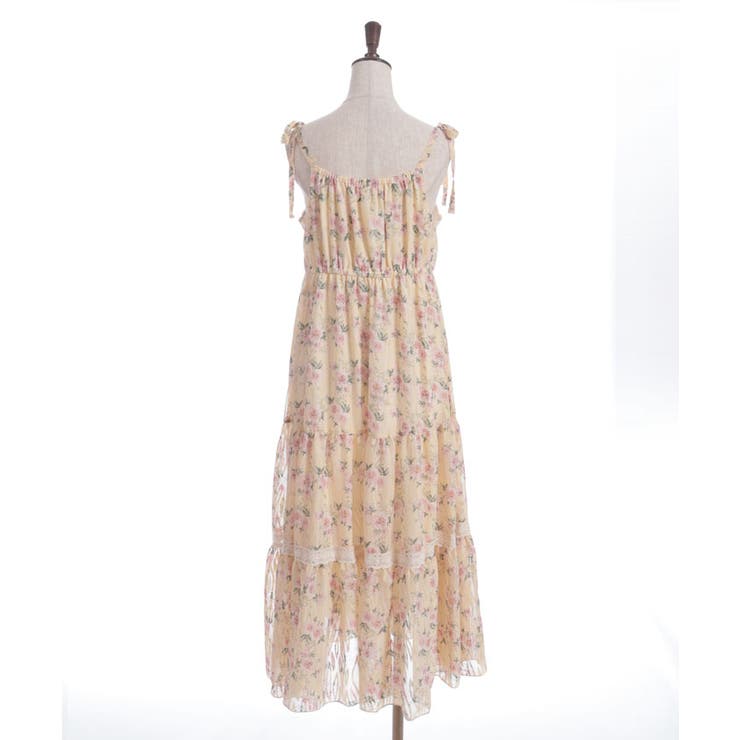 花柄ティアードキャミワンピース[品番：IGAW0006680]｜axes