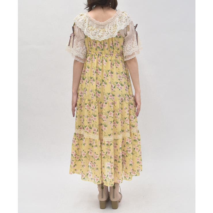 花柄ティアードキャミワンピース | axes femme | 詳細画像3 