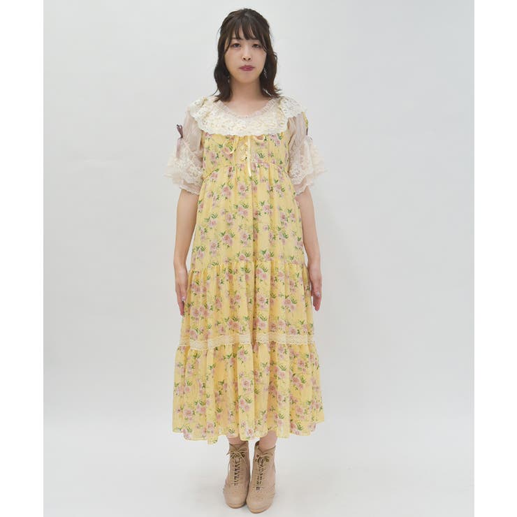 花柄ティアードキャミワンピース | axes femme | 詳細画像4 