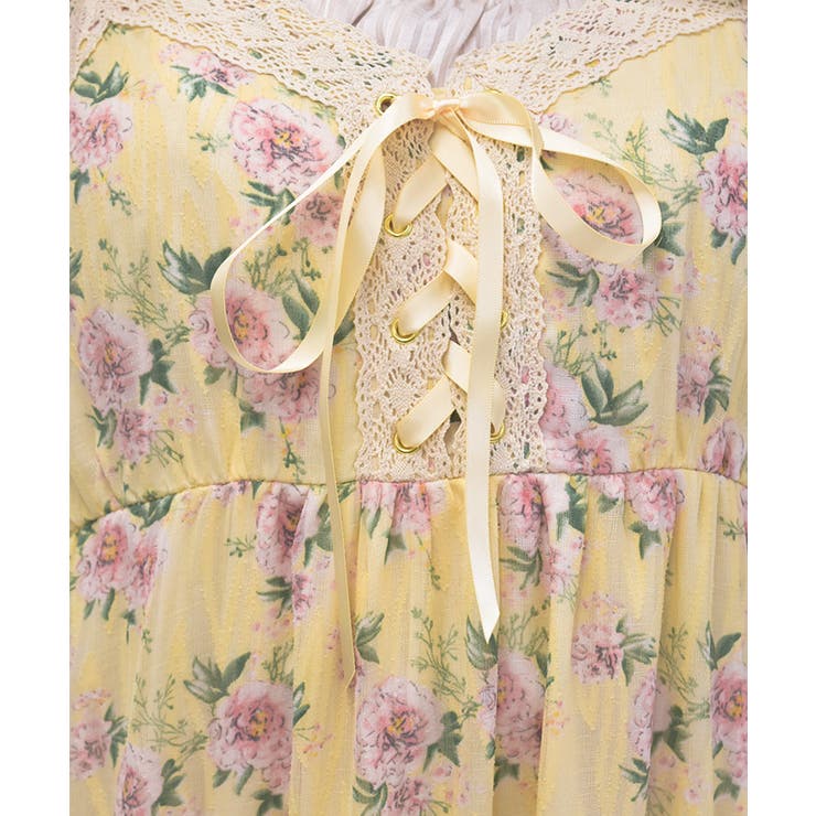 ヴィンテージ 花柄キャミワンピース マルチカラー ティアード セール】【多色展開】フラワープリント キャミワンピース