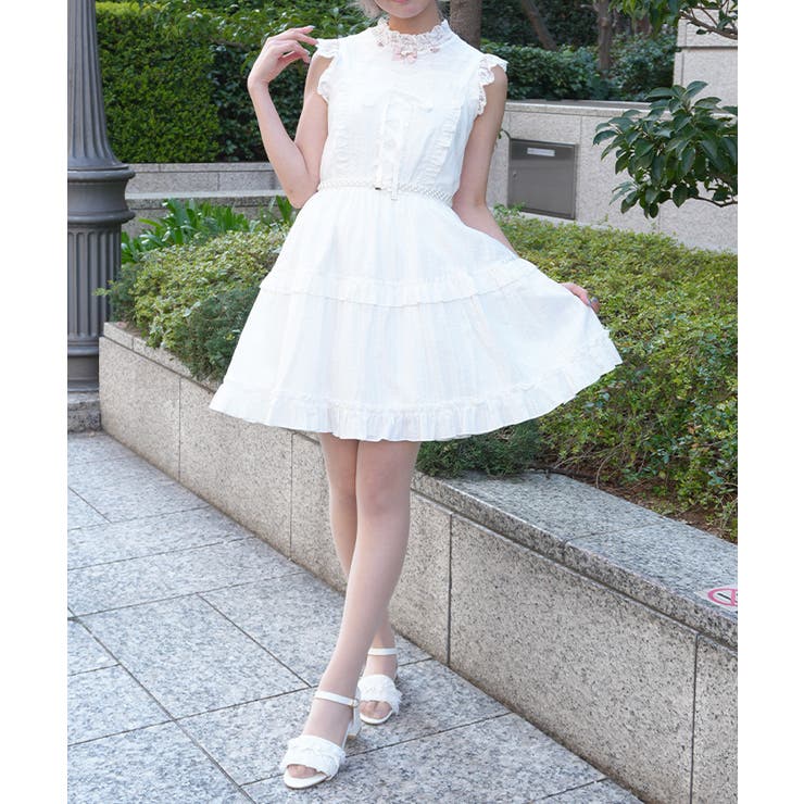 コットンレースキャミOP[品番：IGAW0007722]｜axes femme