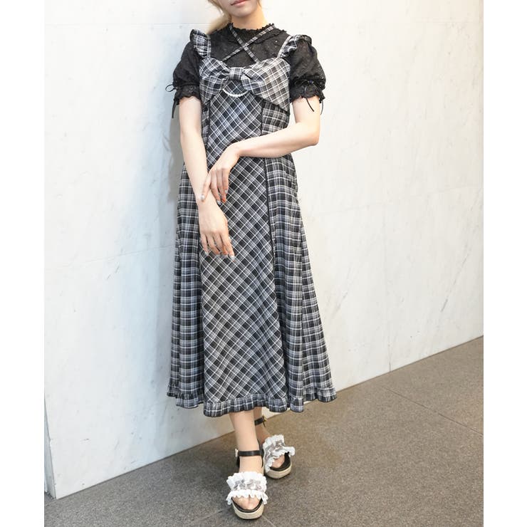 グレー | リボンデザインキャミワンピース | axes femme