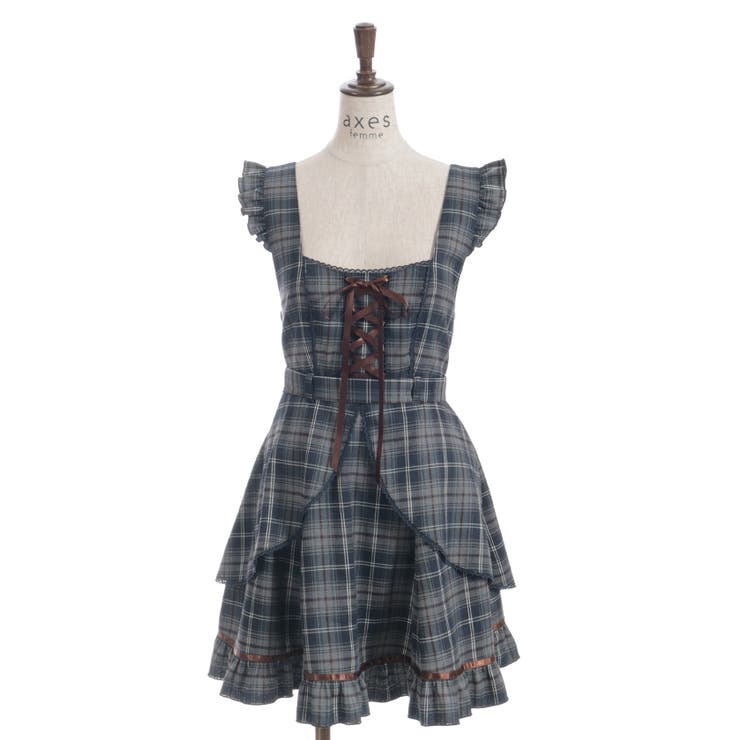 チェック柄編上ジャンスカ | axes femme | 詳細画像13 