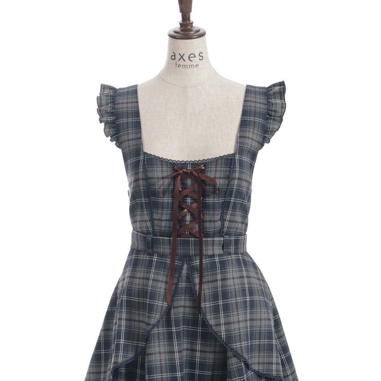 チェック柄編上ジャンスカ | axes femme | 詳細画像16 