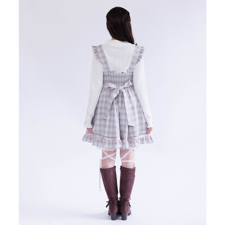 チェック柄編上ジャンスカ | axes femme | 詳細画像3 