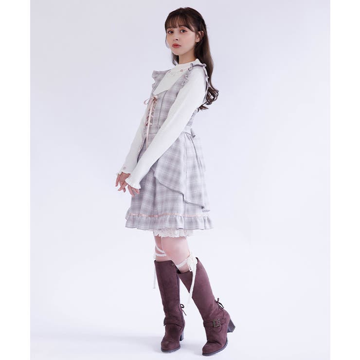 チェック柄編上ジャンスカ | axes femme | 詳細画像4 