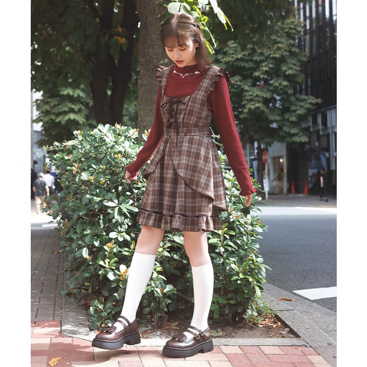 チェック柄編上ジャンスカ | axes femme | 詳細画像5 