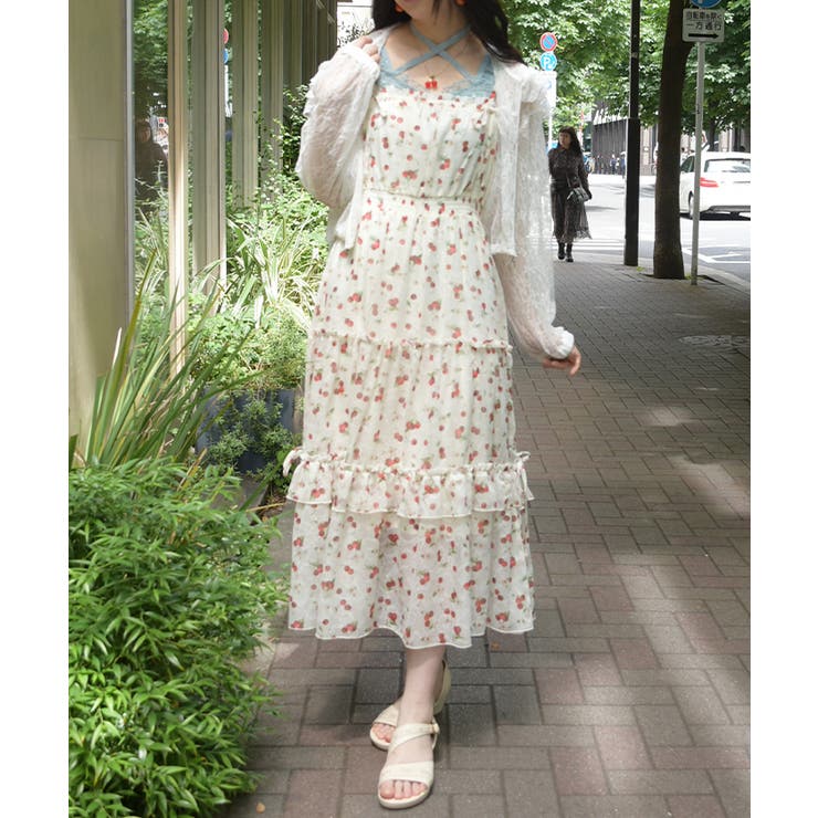 生成り | さくらんぼキャミワンピース | axes femme