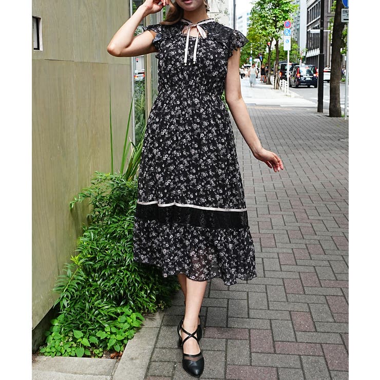 カットワーク花柄ワンピース | axes femme | 詳細画像6 