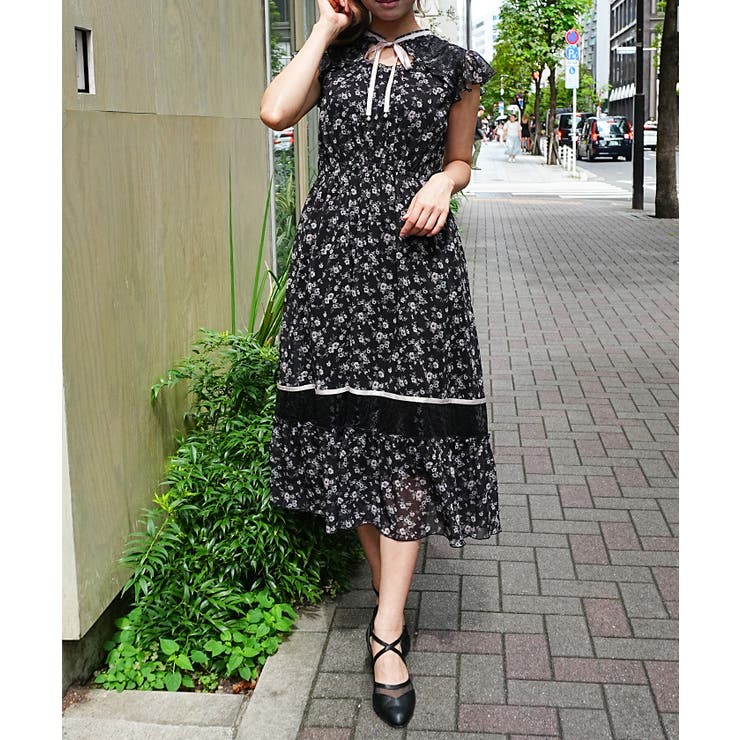 カットワーク花柄ワンピース | axes femme | 詳細画像7 