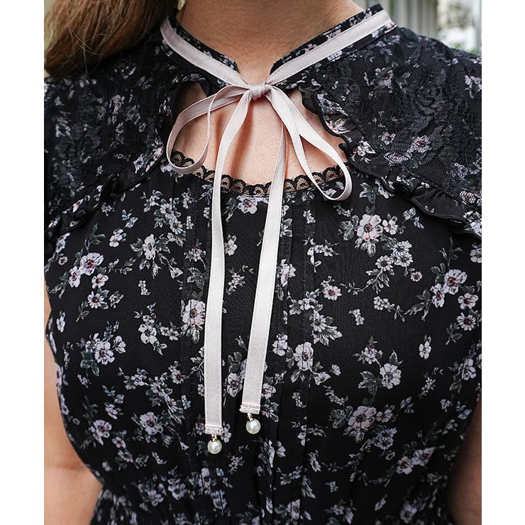 カットワーク花柄ワンピース | axes femme | 詳細画像9 