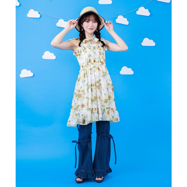 ひまわり柄チュニック | axes femme | 詳細画像5 